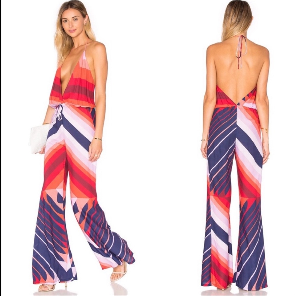 Novella Royale Lady Jumpsuit in Blush Geo
